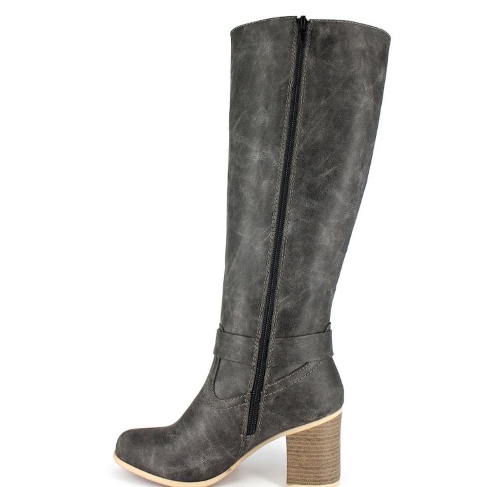 Dora Knee High Brown Boots - Picture 2 of 4